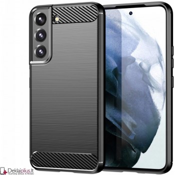 Carbon guminis dėklas - juodas (Samsung S23 Plus)